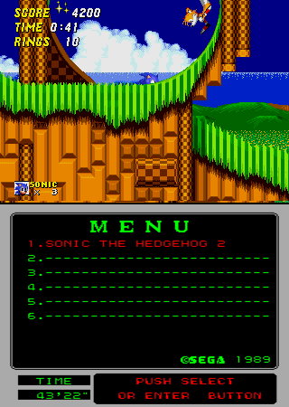 Sonic The Hedgehog 2 (Mega-Tech) Screenshot 1